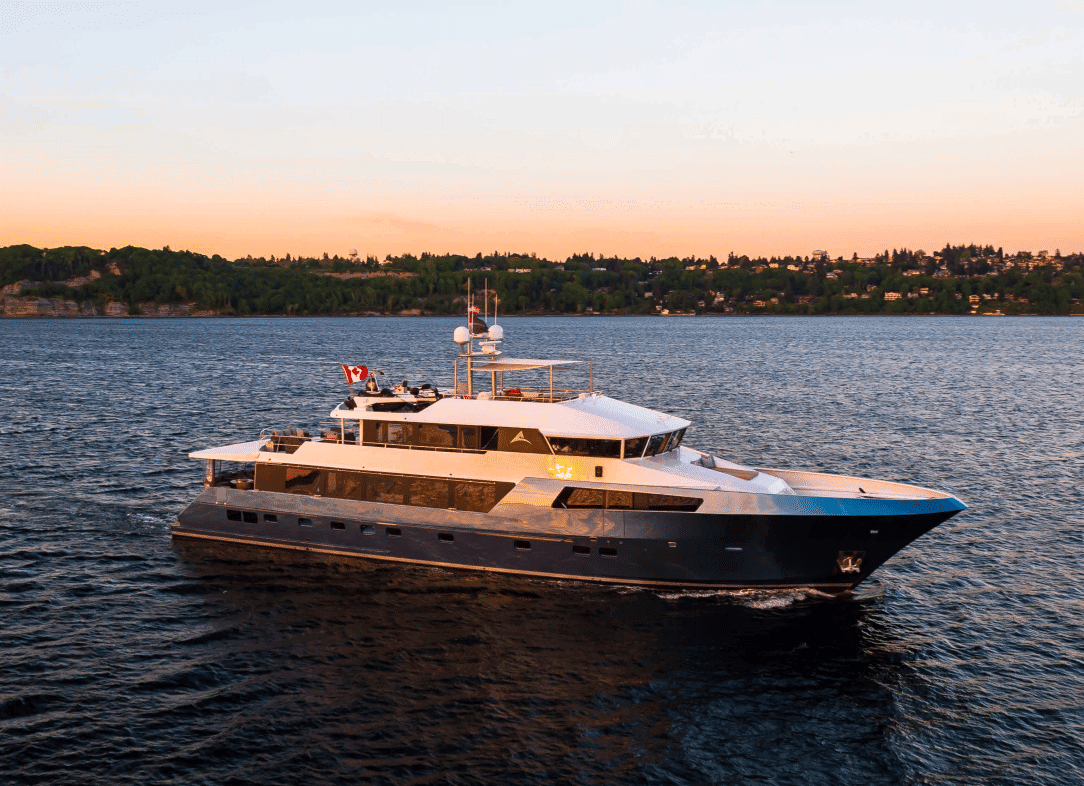 Three days up the coast on a 112-foot yacht